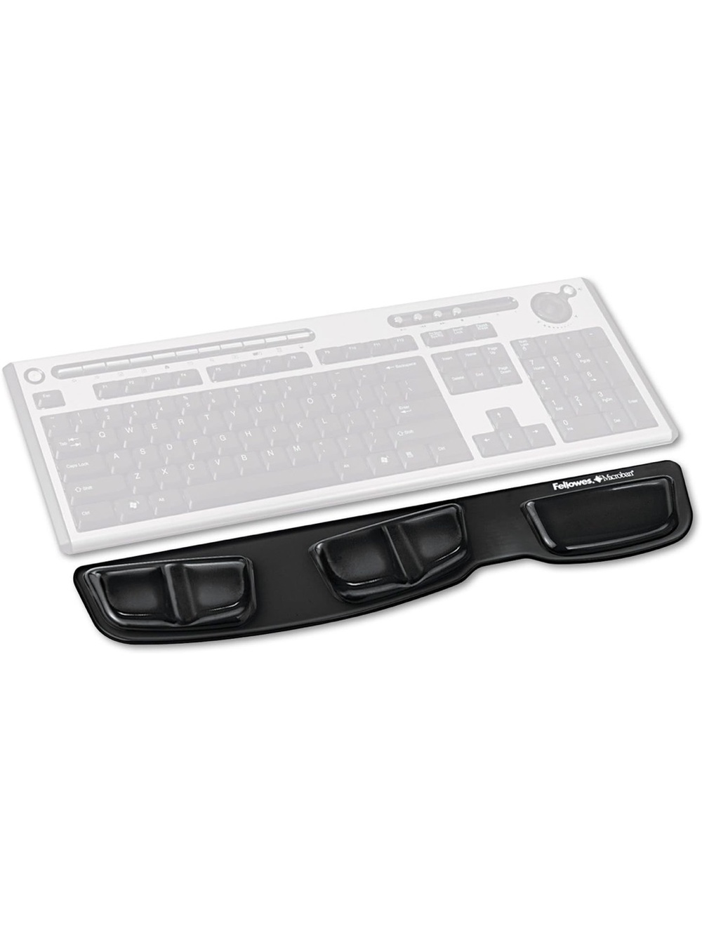 Fellowes Black Triple Cushion Keyboard Wrist Rest